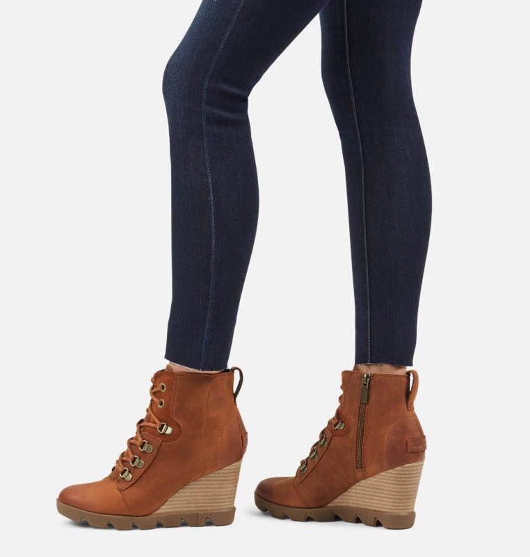 Womens Wedges Brown - Sorel Joan Uptown™ Lace Bootie - 965-GHPZYI